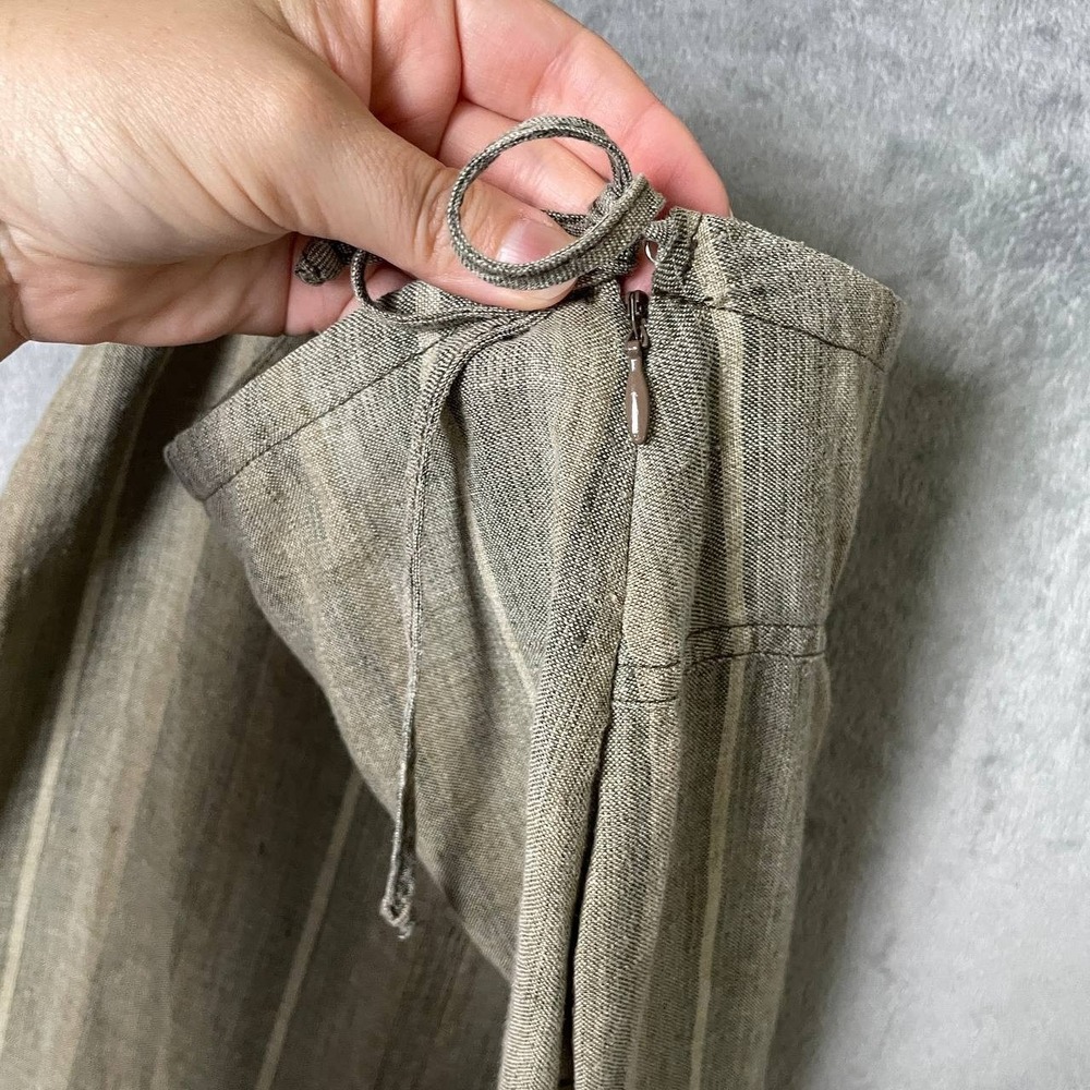 Weekend Max Mara Women's 100% Linen Striped A-Line Skirt Size 2 Made in Italy - Picture 6 of 6